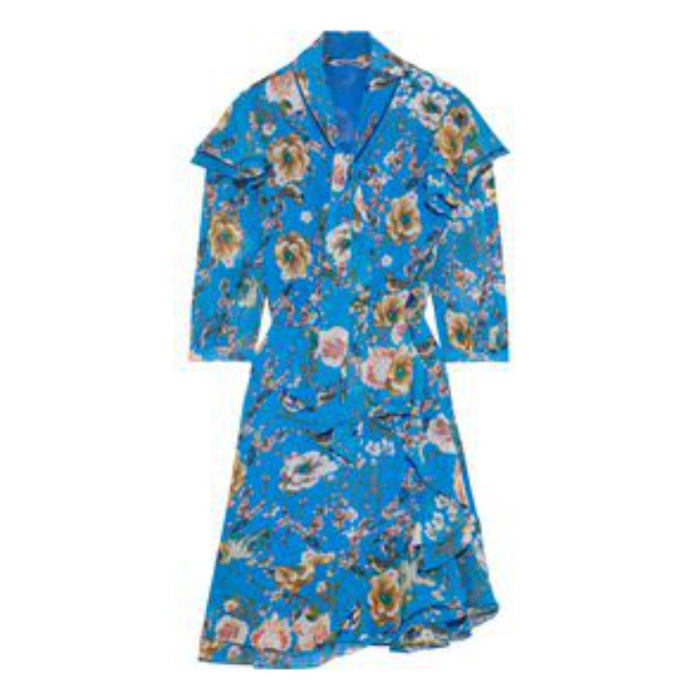 WALTER BAKER  tie-neck floral Georgette Dress